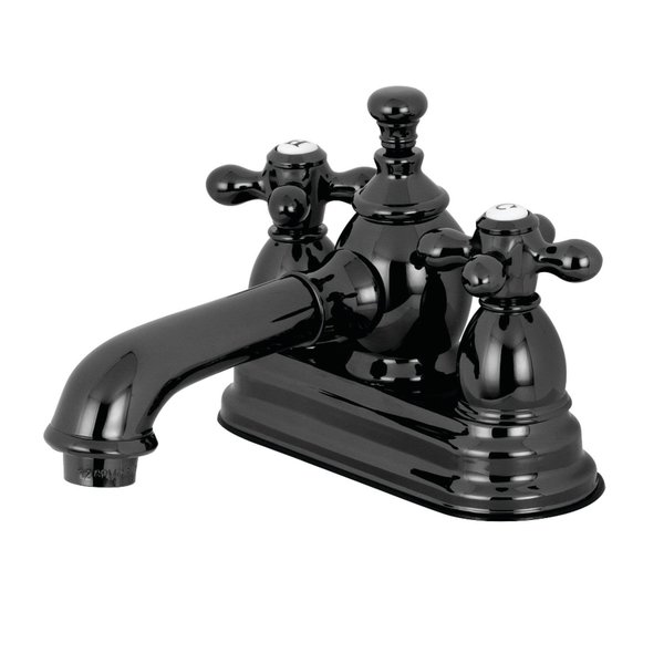 Kingston Brass NS7000AX 4" Centerset Bathroom Faucet, Black Stainless Steel NS7000AX